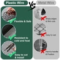 thumbnail image 4 of Matomtak Heavy Duty Rigid Plastic Wire Mesh Fence 15.7in x 20ft Large Roll Black Hexagonal Chicken, 4 of 7