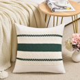 thumbnail image 2 of Funda de almohada Fancy Homi, color verde oscuro, estilo bohemio, 60 x 60 cm, juego de 2, 2 of 8