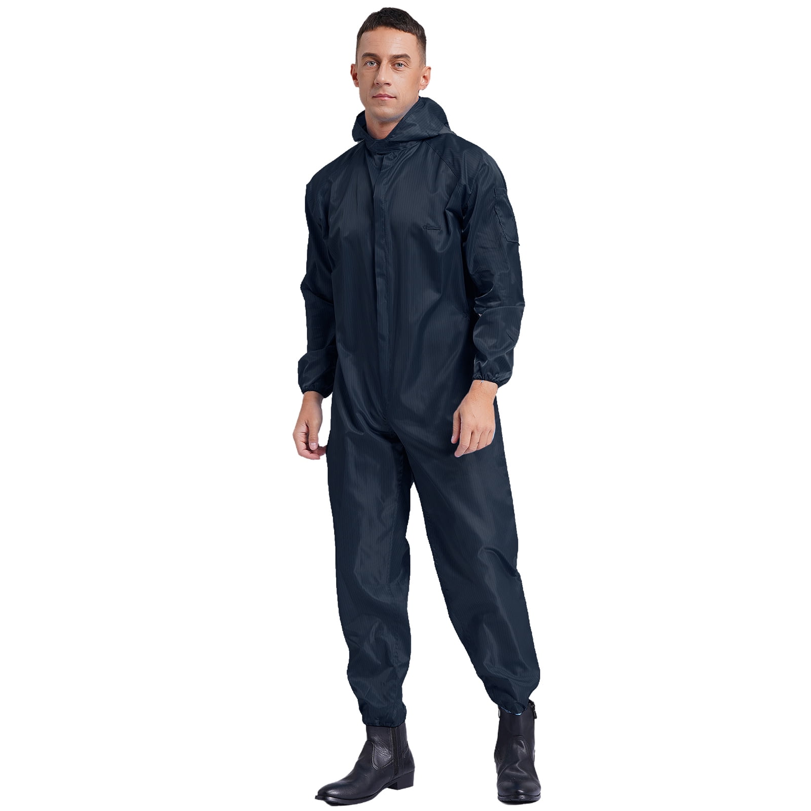 YONGHS Mens Anti-Static Bodysuit Coverall Zip Up Jumpsuit