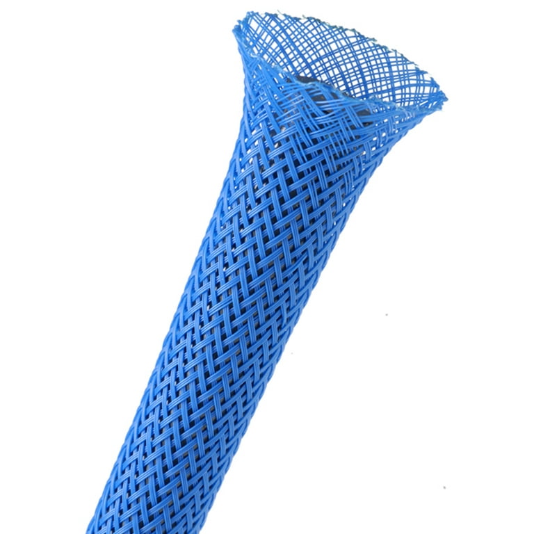 1/2 PET Expandable Braided Sleeving - Color: Neon Blue - Length