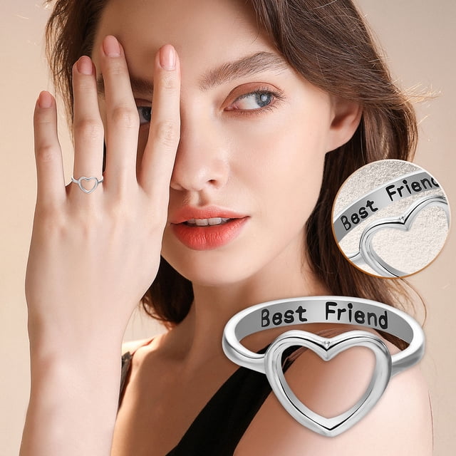 Xihbxyly Almacén de liquidación Joyas de moda con letras en forma de corazón para damas.