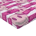 thumbnail image 2 of Ambesonne Emoji Fitted Sheet, Antisocial Pink Theme Pattern, Twin Size, Soft Pink Fuchsia, 2 of 3