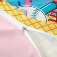 thumbnail image 4 of meiyoeat Cream Baseball Sport Themed Twin Bedding,Watercolor Drip 3D Initial L Alphabet Print Duvet Cover Set For Kids,pink Reversible,2pcs(No Comforter), 4 of 6