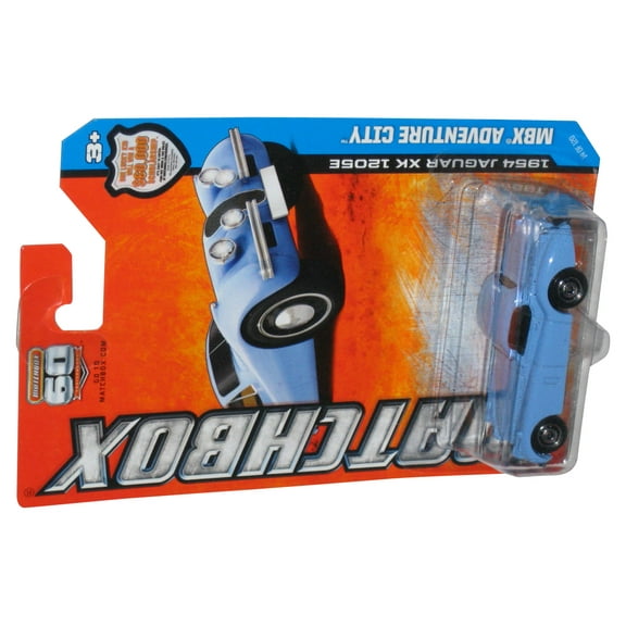 Matchbox MBX Adventure City (2012) Blue 1954 Jaguar XK 1205E Toy Car 14/120