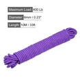 thumbnail image 2 of Polypropylene Rope Braid Cord 10M/33ft 1/4" Purple for Indoor Outdoor Camping Clothes Line, 2 of 5