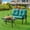 Turquoise, variant on Gymax 2PCS Patio Loveseat & Table Set Conversation Sofa Set w/ Beige Cushions