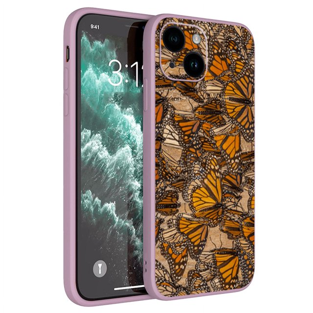 Cute Butterfly TPU Anti-slip Anti-fingerprint Phone Case For IPhone 14/13/12/11 Pro Plus Max/XS Max/X/XR/8/7/6/6S/SE/2020/2022/12/13/14 Plus Mini