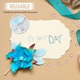 thumbnail image 2 of Zukuco 200Pcs Artificial Silk Rose Leaves, Fake Faux Wired Single Leaf for Crafts Scrapbooking Floral Arrangements Home Kitchen Wedding Garland Party Decorations (Blue), 2 of 6