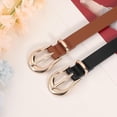 thumbnail image 6 of WERFORU Women Skinny Leather Belt for Dress Ladies Thin Waist Belt with Gold Buckle for Jeans Pants, 6 of 7