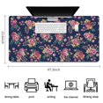 thumbnail image 5 of Long Mouse Pads for Desk,Pioneer Flower Floral Print Pattern Desk Mats on Top Of Desks, Desk Mouse Pad Extra Large with 3mm Non-Slip Base and Stitched Edge for Gaming,Office,Work,Home 47.3"x23.6", 5 of 6