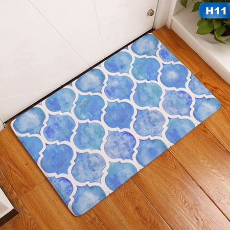 AkoaDa Accessory Multicolor Geometric Pattern Painting Front Door Mat Bath Mats Welcome Door Mat for Home Or