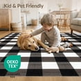thumbnail image 4 of ODIKA 2'x3' Washable Accent Rug Pet Friendly, Bedside Mat Rag Layered Checkered Farmhouse Plaid Vintage Bordered Doormat for Bedroom, Nursery, RV, 4 of 7
