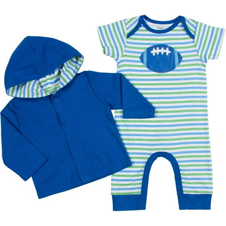 Gerber Newborn Boys' 2 Piece Football Jacket and Coverall Set