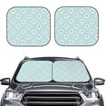 thumbnail image 2 of Xecao Daisies Flowers for Foldable Car Sun Shades (2-Pack) offer sun protection with an easy-fold design for convenient windshield shading., 2 of 7