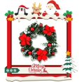 thumbnail image 3 of Christmas Wreath with LED Battery Operated String Lights Door Entrance Hanging Garland Holiday Decorations 40cm (Red), 3 of 5