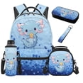 thumbnail image 7 of Jeiento Cute Axolotl Backpack for Girls 8-10 Elementary School 17 inch Lightweight Bookbag with Lunchbox Water Bottle Sleeve Pencil Case Keychain Set of 5 Suitable for 3rd-5th Grade, 7 of 7