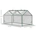 thumbnail image 3 of imerelez Mini Cloche Greenhouse w/ Elevated Bottom, Roll-up Zippered Window Waterproof UV-resistant Hot House for Indoor Outdoor Gaden, 3 of 5