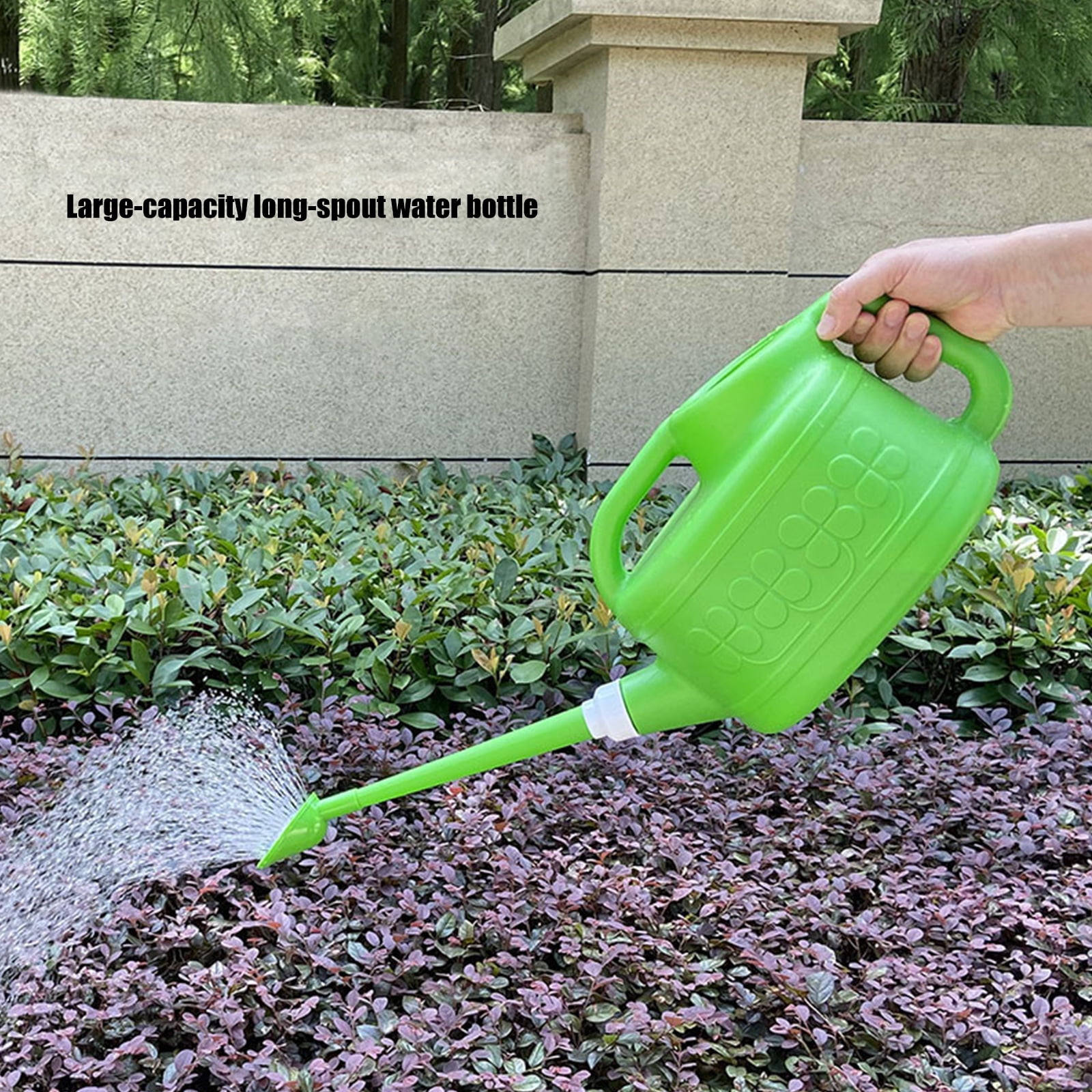 Large Capacity Gardening Watering Can With Interchangeable Spout Plastic Ergonomic Grip For Potted Plant Baskets