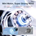 thumbnail image 2 of Portable Handheld Fan Life9, Turbo Power High Speed Air [18H Max Cooling Time], 5 Gear Wind, 5000mAh Rechargeable, Mini Pocket Design, Personal Fan for Travel Concerts Cruise Makeup - Pink, 2 of 5