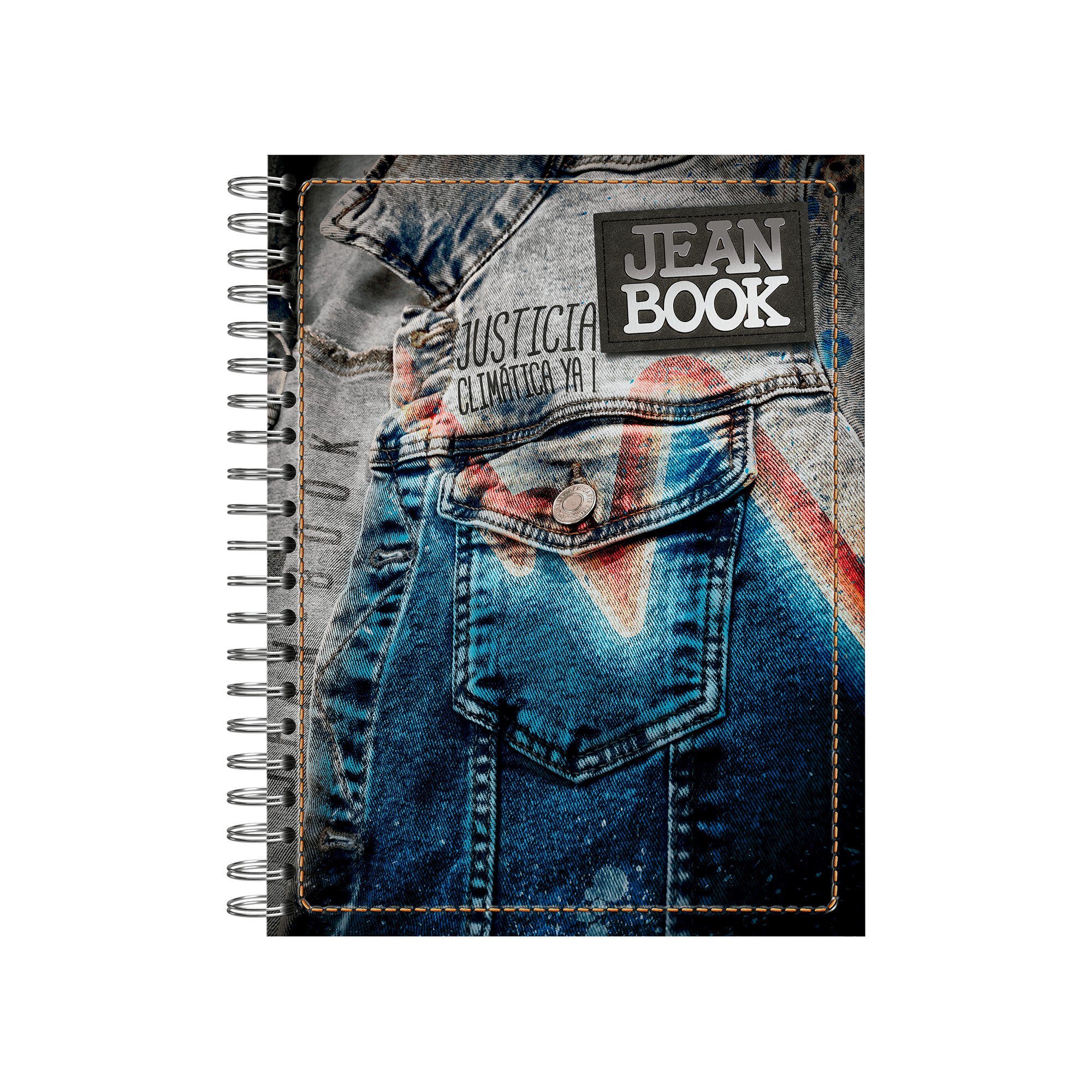 Norma Jean Book Revolution DB Large Wide Rule Spiral Notebook 9" x 11" Multicolor 200 Sheets