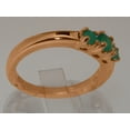 thumbnail image 4 of LBG British Made 9k Rose Gold Natural Emerald Womens Statement Ring - 33 size options - Size 9.25, 4 of 6