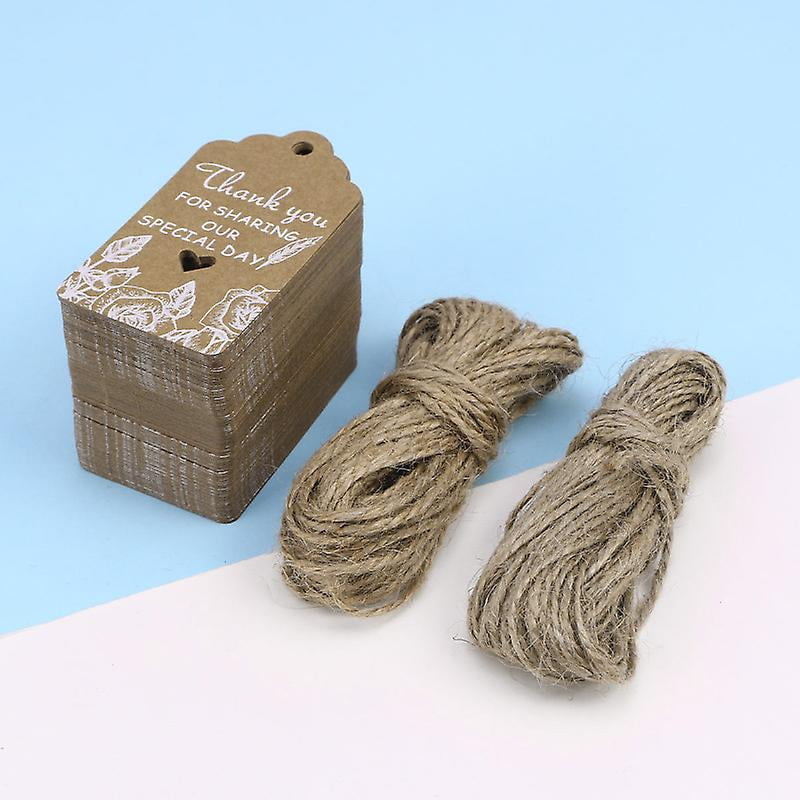 100pcs Hanging Tags With String