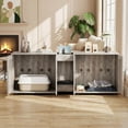 thumbnail image 1 of Mueble 3 en 1 para Caja de Arena – 55 Pulgadas – Estilo Granja – Doble Compartimento – Oculto – Sala y Dormitorio – Madera, 1 of 6