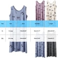 thumbnail image 4 of Asxite Womens Pajamas Solid Sleeveless Crew Neck Rayon Bow Print Nightgown Casual, 4 of 5