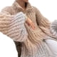 thumbnail image 4 of Chaqueta tipo suéter con cuello en V y lentejuelas estilo Chanel, holgada, de alta gama y elegante, para otoño e invierno, para mujer, con mangas largas, 4 of 6