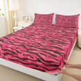thumbnail image 4 of Erosebridal Geometric Camo Queen Sheet Sets 4 Pieces For Adults Boys Girls,Black Pink Camouflage Bed Set For Teens, 4 of 5