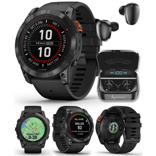 Garmin 010-02410-10 fēnix 6 Pro Solar Multisport GPS Watch (47 mm Case,  Black with Slate Gray Band) 