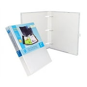 3 Ring Case View Binder with Overlay - 1.0 Inches (Clear)-3 Pack
