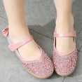 thumbnail image 1 of Zapatos de niña, zapatos de princesa, zapatos de primavera y otoño, zapatos planos de suela blanda, zapatos de baile de rendimiento con diamantes brillantes para niñas, zapatos de cuero para niñas, 1 of 6