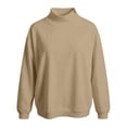 thumbnail image 3 of CUSTG Womens Sweatshirt Lightweight Stylish Knit Long Sleeve Crewneck Unlined Relaxed Daily Hoodless Pullover Top, 3 of 4