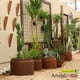 thumbnail image 5 of Macetas Modernas Set De 3 Piezas 55-43-32cm de ancho Para Exteriores Villa color Corten Steel De Polietileno Ultra Ligera Artego Japi Hecha en Brasil, 5 of 6