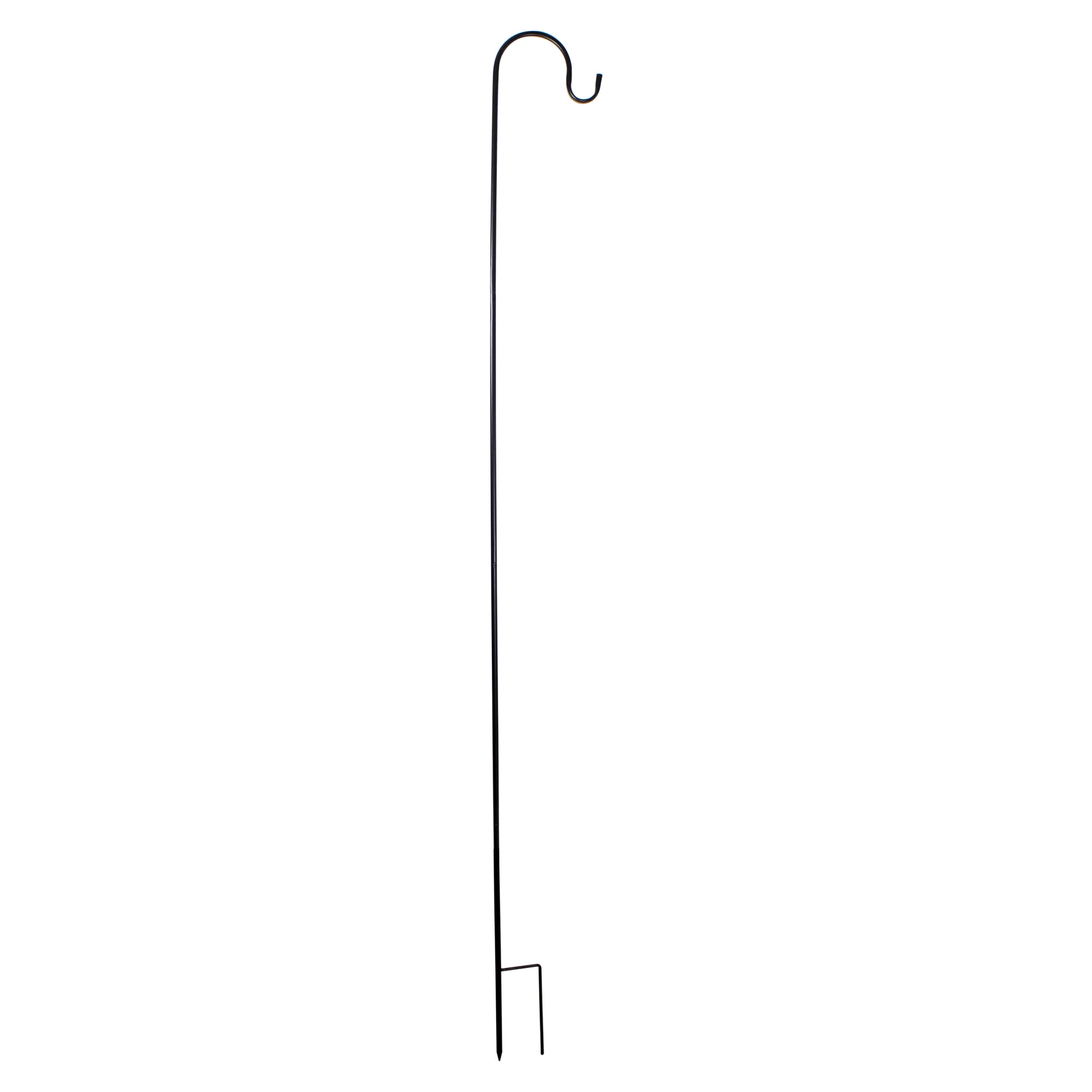 Northlight 84” Black Metal Shepard’s Hook Outdoor Garden Stake