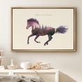 thumbnail image 1 of PixonSign Framed Canvas Print Wall Art Double Exposure Forest Horse Animals Wilderness Photography Modern Art Contemporary Colorful Multicolor for Living Room, Bedroom, Office - 16"x24" Natural, 1 of 5