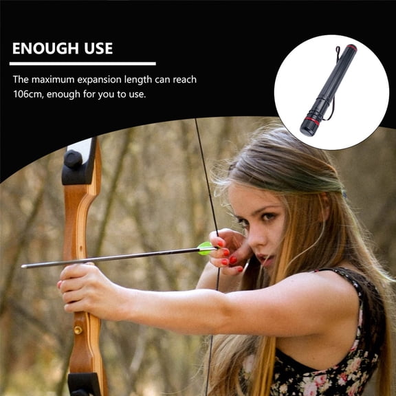 MOKKHNB 2-Pack Retractable Black Arrow Holder Case Adjustable for Hunting and Outdoor Use