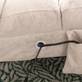 thumbnail image 6 of Linen Electric Massage Chaise Lounge, with Remote Control, Ergonomic Design, 5 Massage Modes, Relieves Shoulder, Back, Hip and Leg Fatigue, for Office, Living Room, Bedroom, Beige, 6 of 7