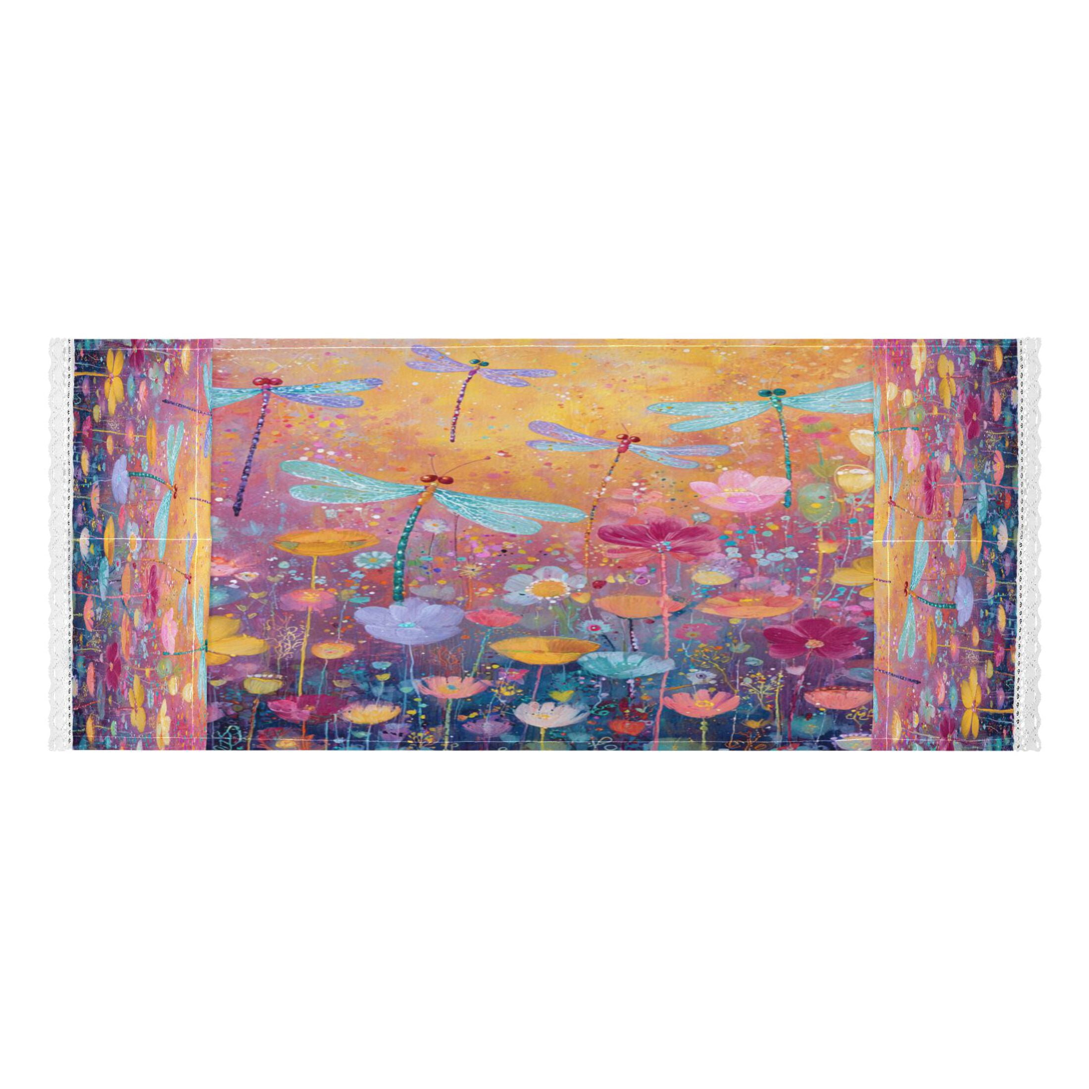 Wobogo Colorful Dragonfly Florals Washing Machine Cover Dustproof Washer Dryer Cover Waterproof Laundry Room Decorative Protector