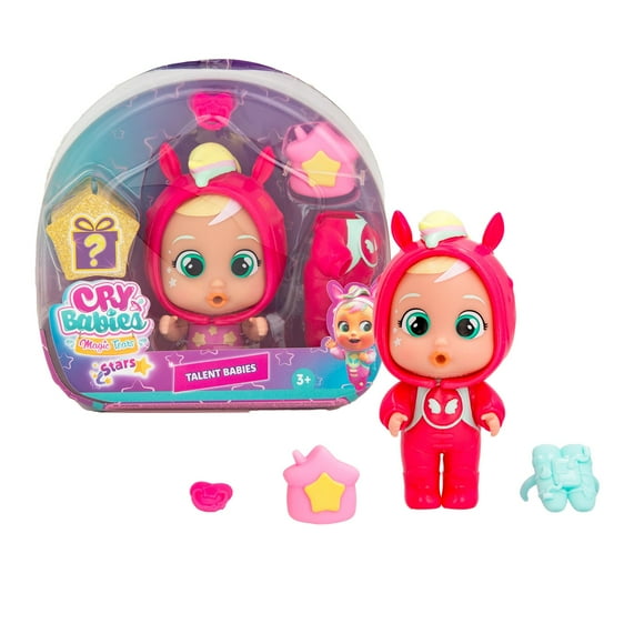 Cry Babies Magic Tears Talent Babies Hannah - 6+ Surprises Accessories Great Gift for Kids Ages 3+