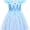 Blue, variant on LumiFest G'irl's Princess Dress Halloween Cosplay Dress Up Casual Dresses Sparkling Tulle & Ruffle Sleeve Princess Costume for Birthday Party Fancy Dress up