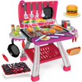 thumbnail image 1 of Parrilla para barbacoa Play Kitchen Toys Bstoyder con humo y rosa claro, 1 of 7
