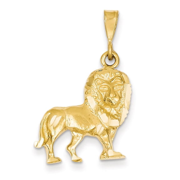 Finest Gold 14K Yellow Gold Lion Charm