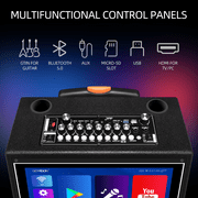 2025 Upgraded Karaoke Machine with Lyrics Display Screen for Adults, All in One with 15 Inches Tablet, Bluetooth Speaker with 2 Wireless Mics, DJ Lights, Portable Karaoke System for Party