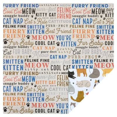 Recollections Cats Double-Sided Cardstock Paper, 12" x 12", 48 Pack
