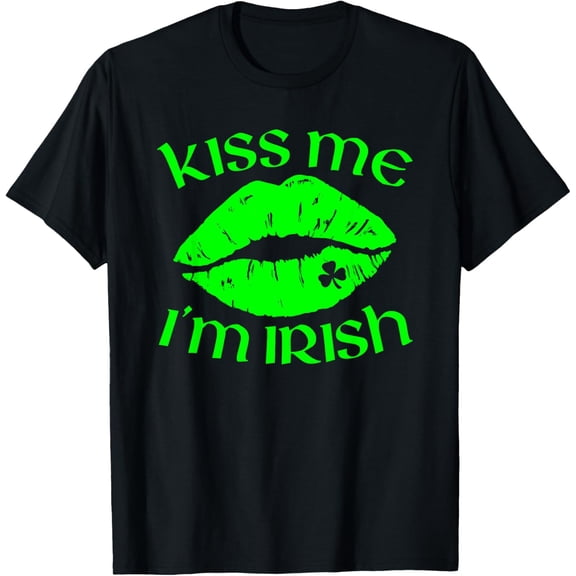 Kiss Me I'm Irish Lips Sexy St Patricks Day T-Shirt Shirts