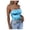 Blue, variant on Lace Women's Slim Crop Backless Club Top Imitated Fit Party Silk Blouse, M, White