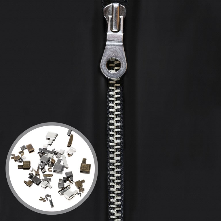 10 Sets Zipper Repair Kit Metal Zipper Locks Stopper Open End Zipper for  Sewing