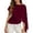 Brick Red, variant on Women's Asymmetric Cape Top Ladies Casual Boat Neck T Shirt Summer Layered Short Sleeve Plain Slim Fit Soft Comfy Everyday Wear Pullover Tee